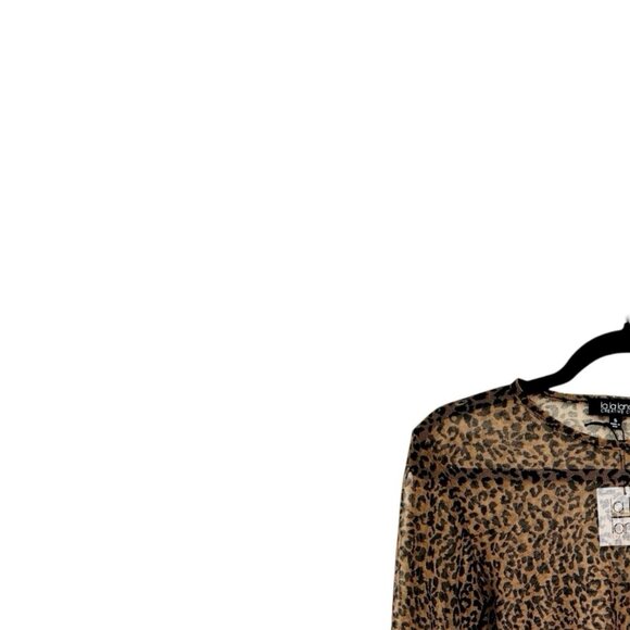 La La Land Creative Animal Print Mesh Top - Picture 2 of 5